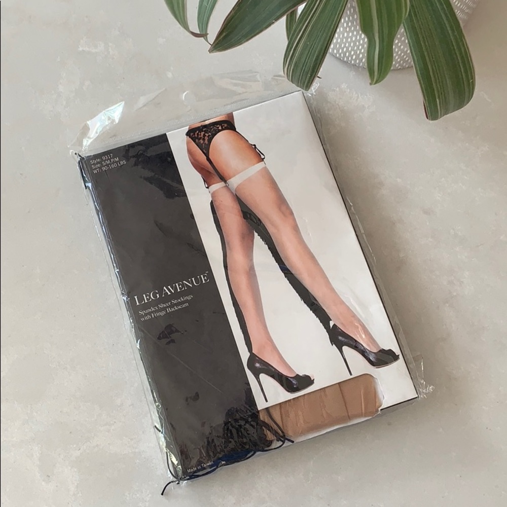 Sexy Leg Avenue thigh highs with fringe backseam